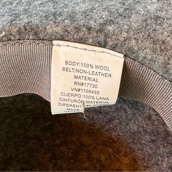 Halogen Wide Brim Felt Hat Wool Black Gray One Sized Pre Owned - Picture 5 of 5
